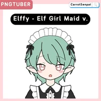PNGTuber-модель эльфийки-горничной Elffy