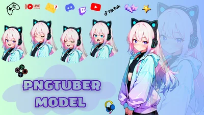 PNGTuber-модель Cosmic Catgirl