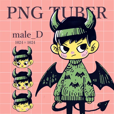 PNGtuber модель Вампир male_D