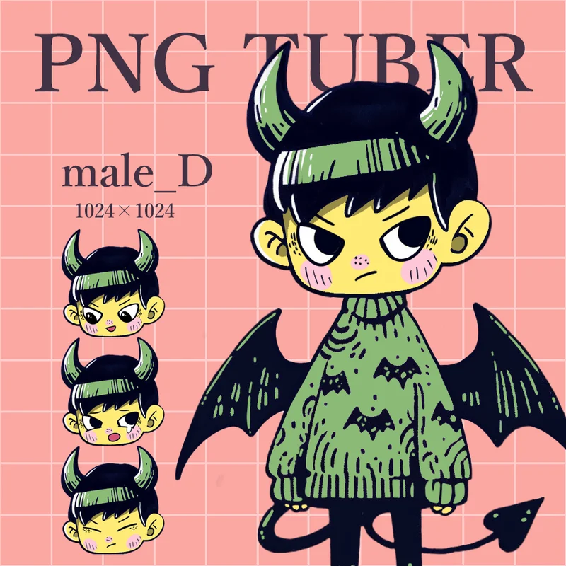PNGtuber модель Вампир male_D