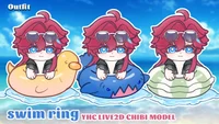 Чиби Live2D-модель Redgrave Swim Ring
