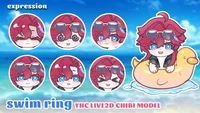 Чиби Live2D-модель Redgrave Swim Ring