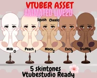 Анимированные руки сжимающие щеки Squish Cheeks для VTube Studio