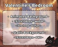 Анимированный фон Valentine's Bedroom