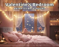 Анимированный фон Valentine's Bedroom