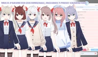 Кастомизируемая Live2D-модель Универсальная школьница
