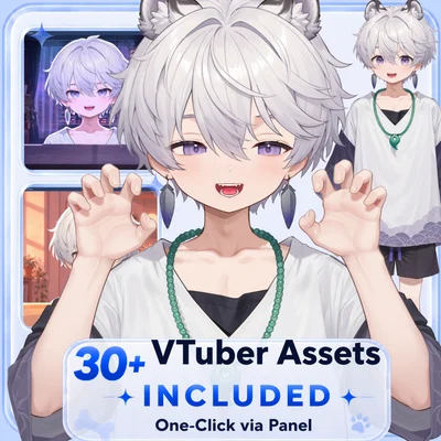 Snow Leopard Boy — Live2D модель витубера снежный барс
