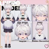 Snow Leopard Boy — Live2D модель витубера снежный барс