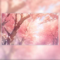 Анимированный фон для стримов Snowy Sakura Reverie