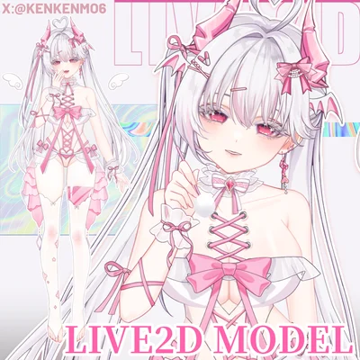 Live2D-модель Succubus Momo (полный рост)