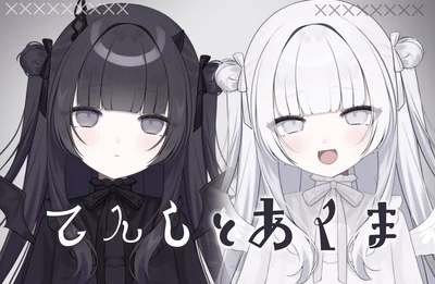 Кастомизируемая Live2D модель Tenshi to Akuma для VTube Studio