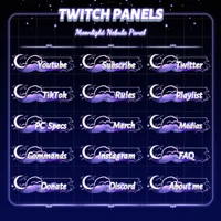 Панели для Twitch Moonlight Nebula