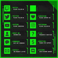 Панели для Twitch NEON в стиле киберпанк