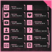 Панели для Twitch NEON в стиле киберпанк