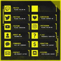 Панели для Twitch NEON в стиле киберпанк
