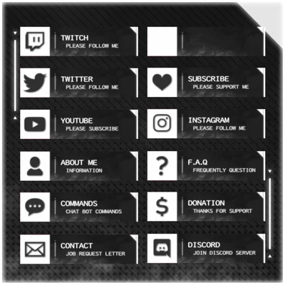 Панели Twitch NEON (8 цветов)