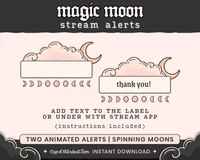 Пакет для стрима Magic Moon с луной и облаками