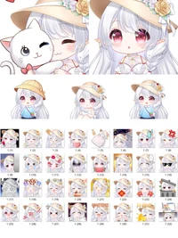 VTuber модель Loreia: Белая змея в купальнике