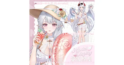 VTuber модель Loreia: Белая змея в купальнике