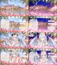 VTuber модель Loreia: Белая змея в купальнике