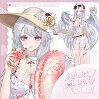 VTuber модель Loreia: Белая змея в купальнике