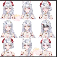 VTuber модель Loreia: Белая змея в купальнике