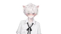 Live2D-модель White-haired Jirai Cat Boy