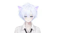 Live2D-модель White-haired Jirai Cat Boy