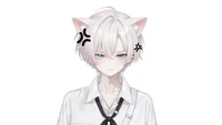Live2D-модель White-haired Jirai Cat Boy