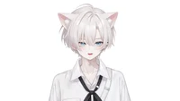 Live2D-модель White-haired Jirai Cat Boy