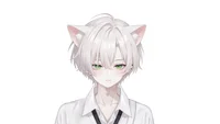Live2D-модель White-haired Jirai Cat Boy