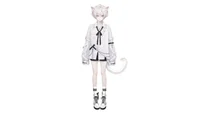 Live2D-модель White-haired Jirai Cat Boy