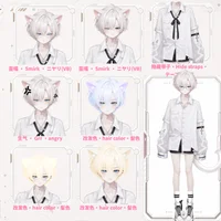 Live2D-модель White-haired Jirai Cat Boy