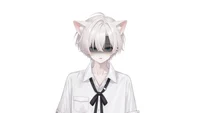 Live2D-модель White-haired Jirai Cat Boy