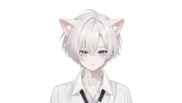 Live2D-модель White-haired Jirai Cat Boy