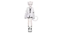 Live2D-модель White-haired Jirai Cat Boy