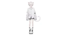 Live2D-модель White-haired Jirai Cat Boy