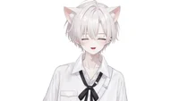 Live2D-модель White-haired Jirai Cat Boy