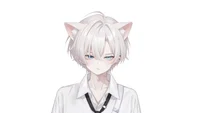 Live2D-модель White-haired Jirai Cat Boy