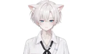 Live2D-модель White-haired Jirai Cat Boy