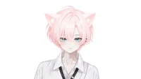 Live2D-модель White-haired Jirai Cat Boy