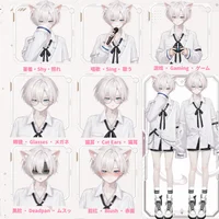 Live2D-модель White-haired Jirai Cat Boy