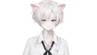 Live2D-модель White-haired Jirai Cat Boy
