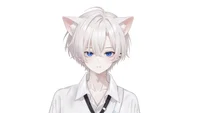 Live2D-модель White-haired Jirai Cat Boy