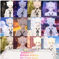 Live2D-модель White-haired Jirai Cat Boy