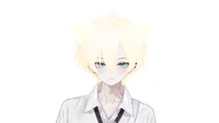 Live2D-модель White-haired Jirai Cat Boy