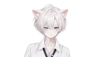 Live2D-модель White-haired Jirai Cat Boy