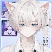 Live2D-модель White-haired Jirai Cat Boy