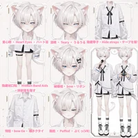 Live2D-модель White-haired Jirai Cat Boy