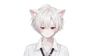 Live2D-модель White-haired Jirai Cat Boy